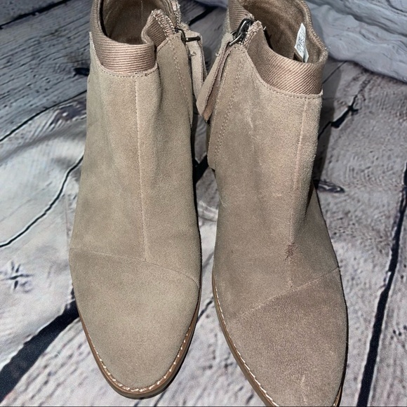 TOMS Loren Taupe Gray booties size 10 - Picture 3 of 10